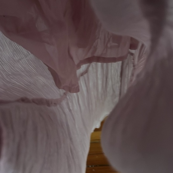 Soft Surroundings Tiered Short Sleeved Gauze Maxi Dress Sz XL Pinkish Purple - Picture 7 of 7